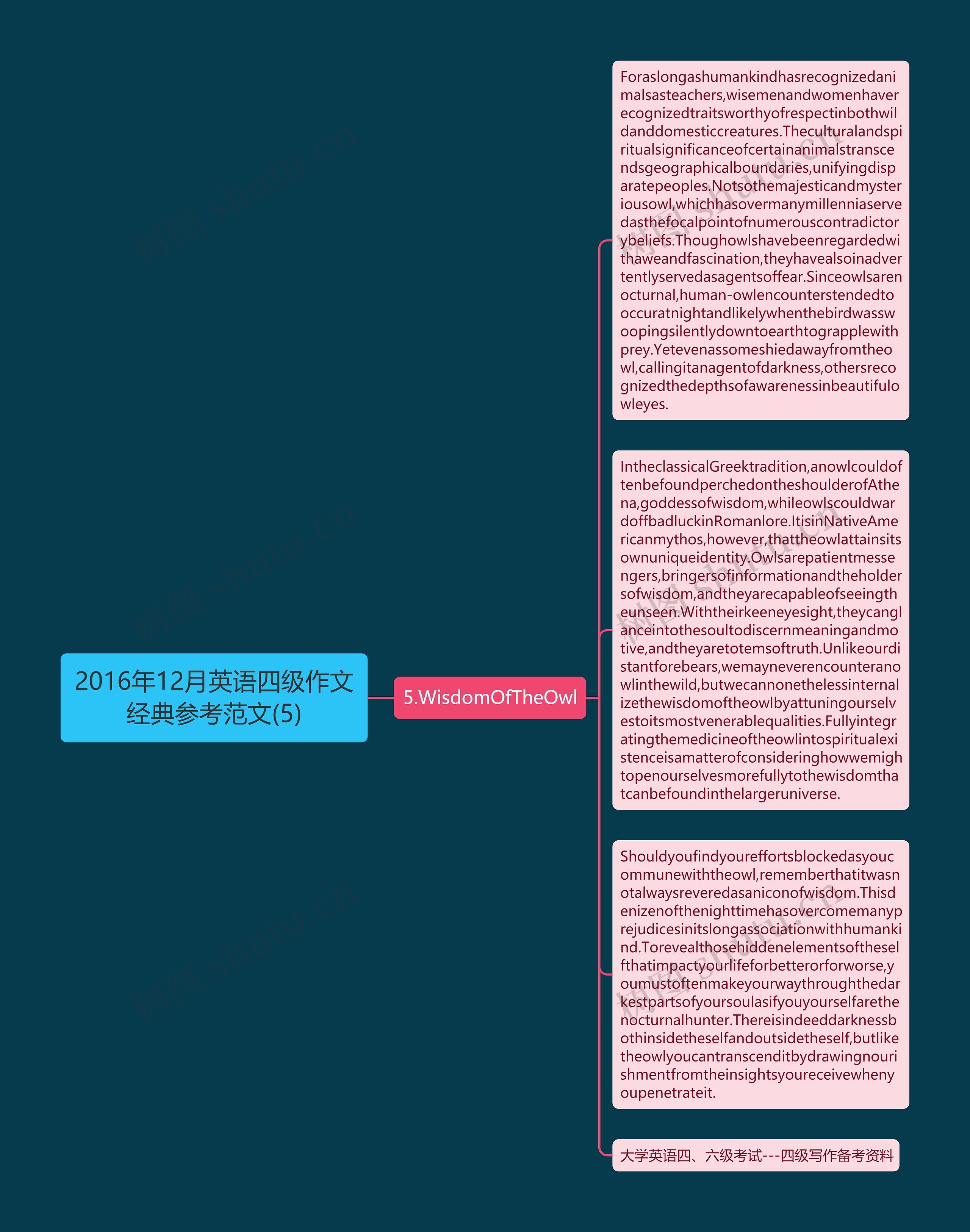 2016年12月英语四级作文经典参考范文(5)思维导图