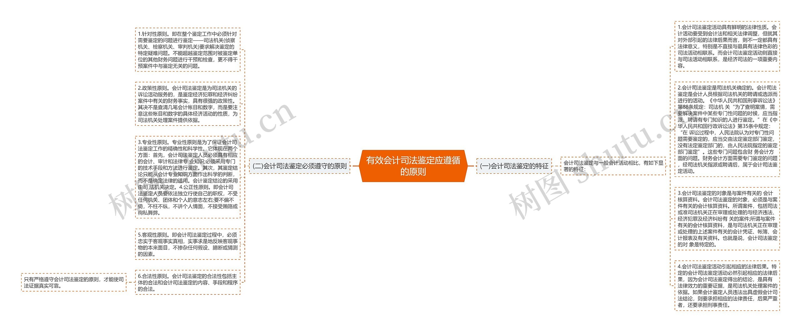 有效会计司法鉴定应遵循的原则思维导图