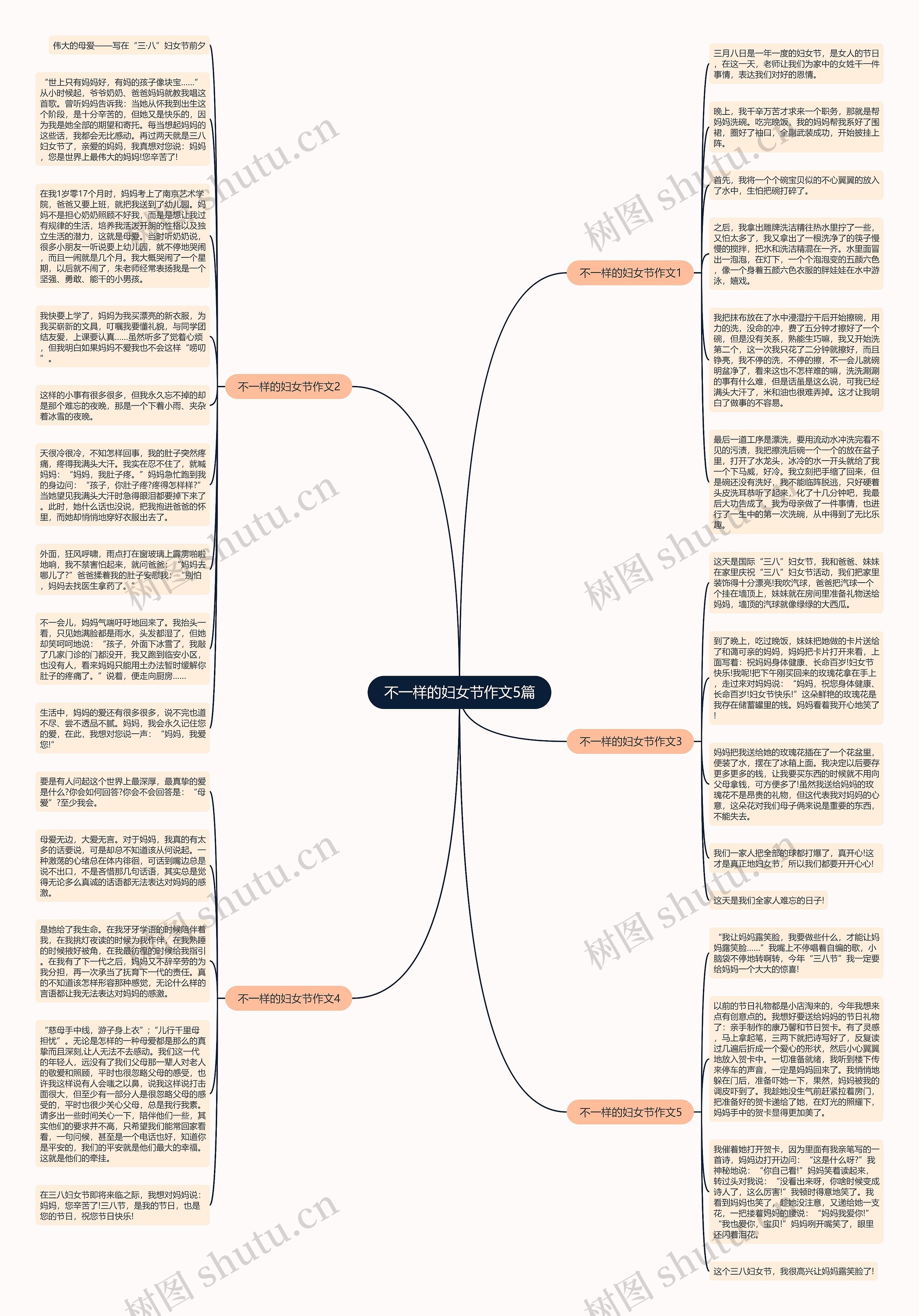 不一样的妇女节作文5篇思维导图