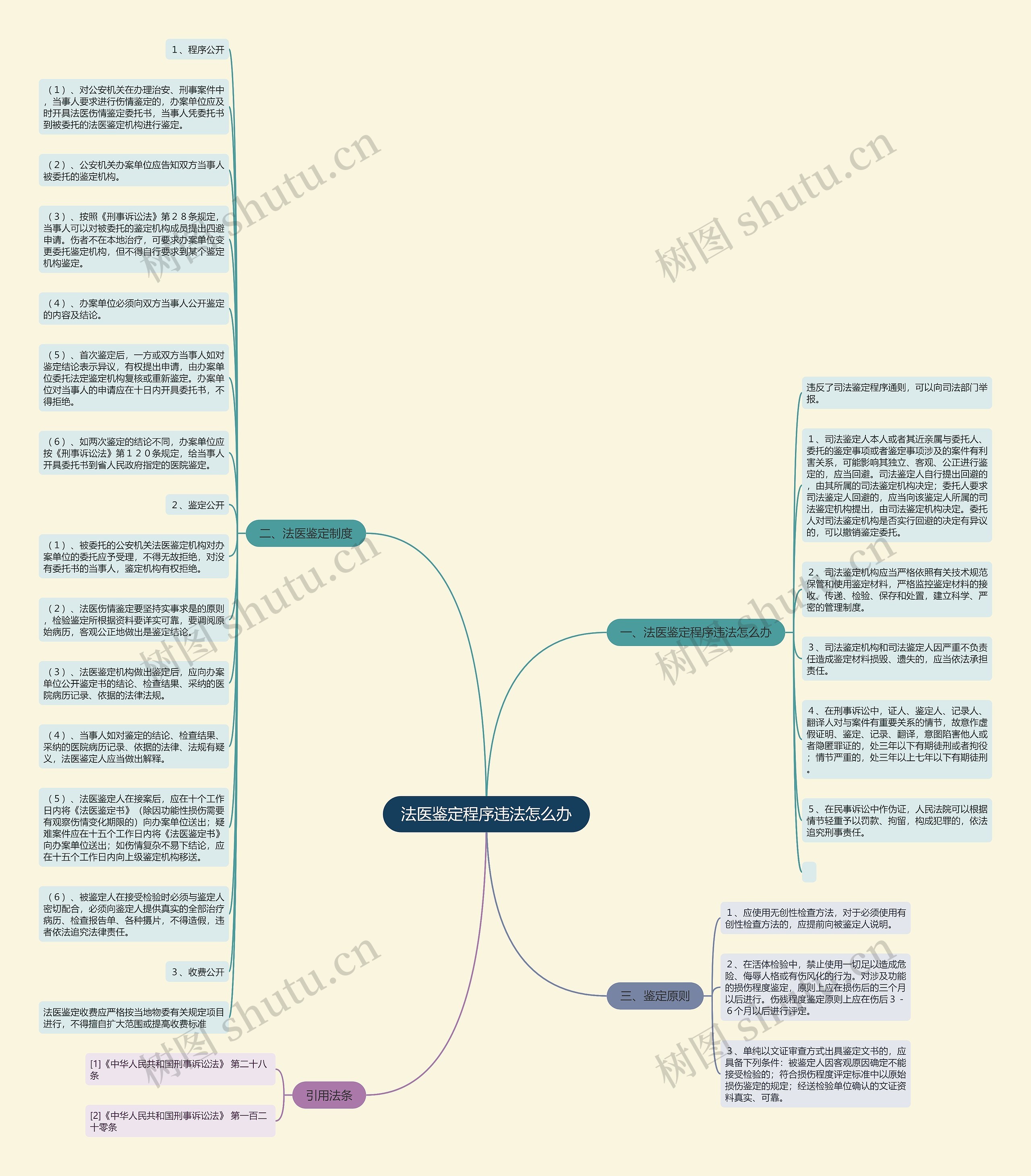 法医鉴定程序违法怎么办思维导图