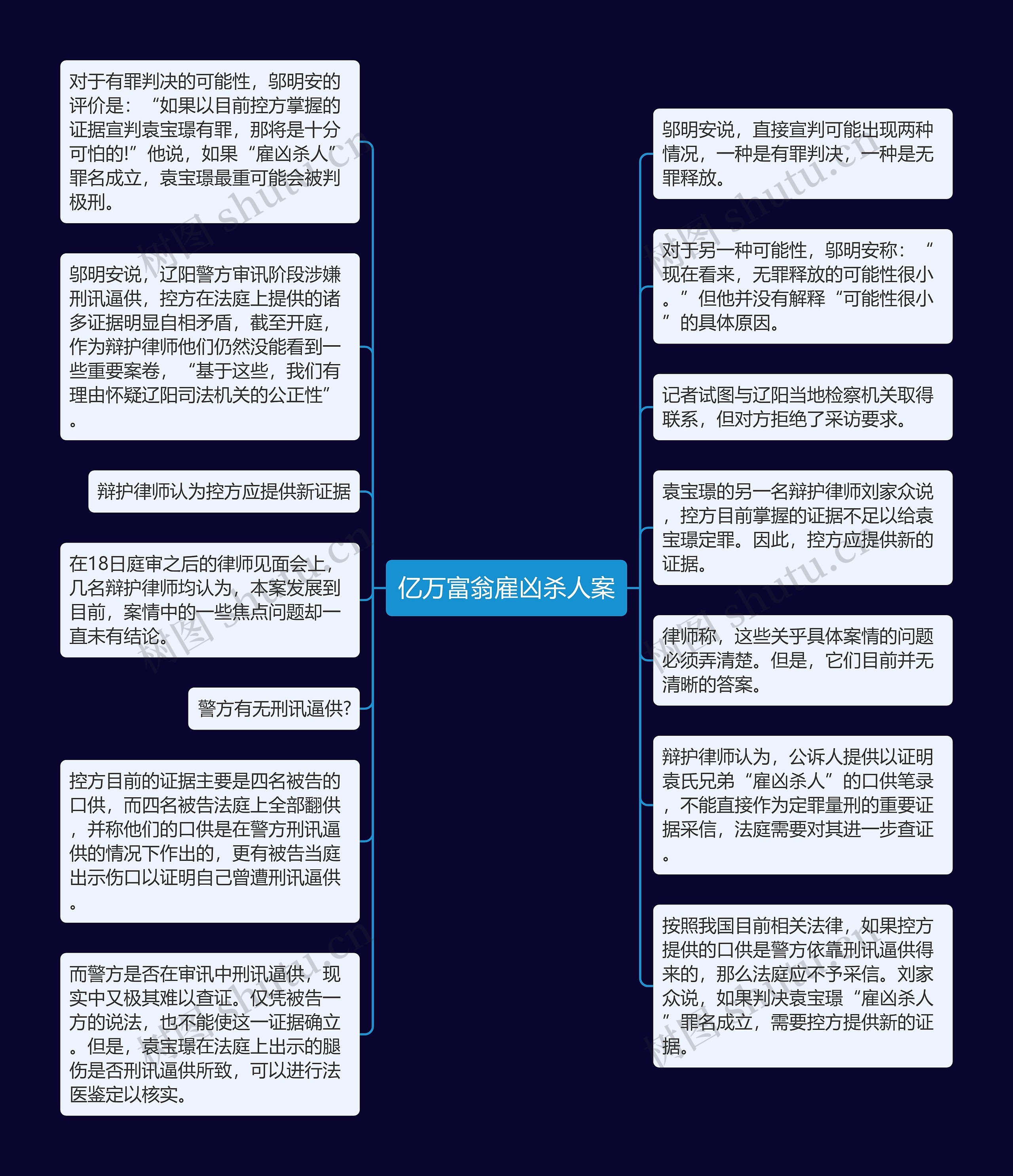 亿万富翁雇凶杀人案思维导图