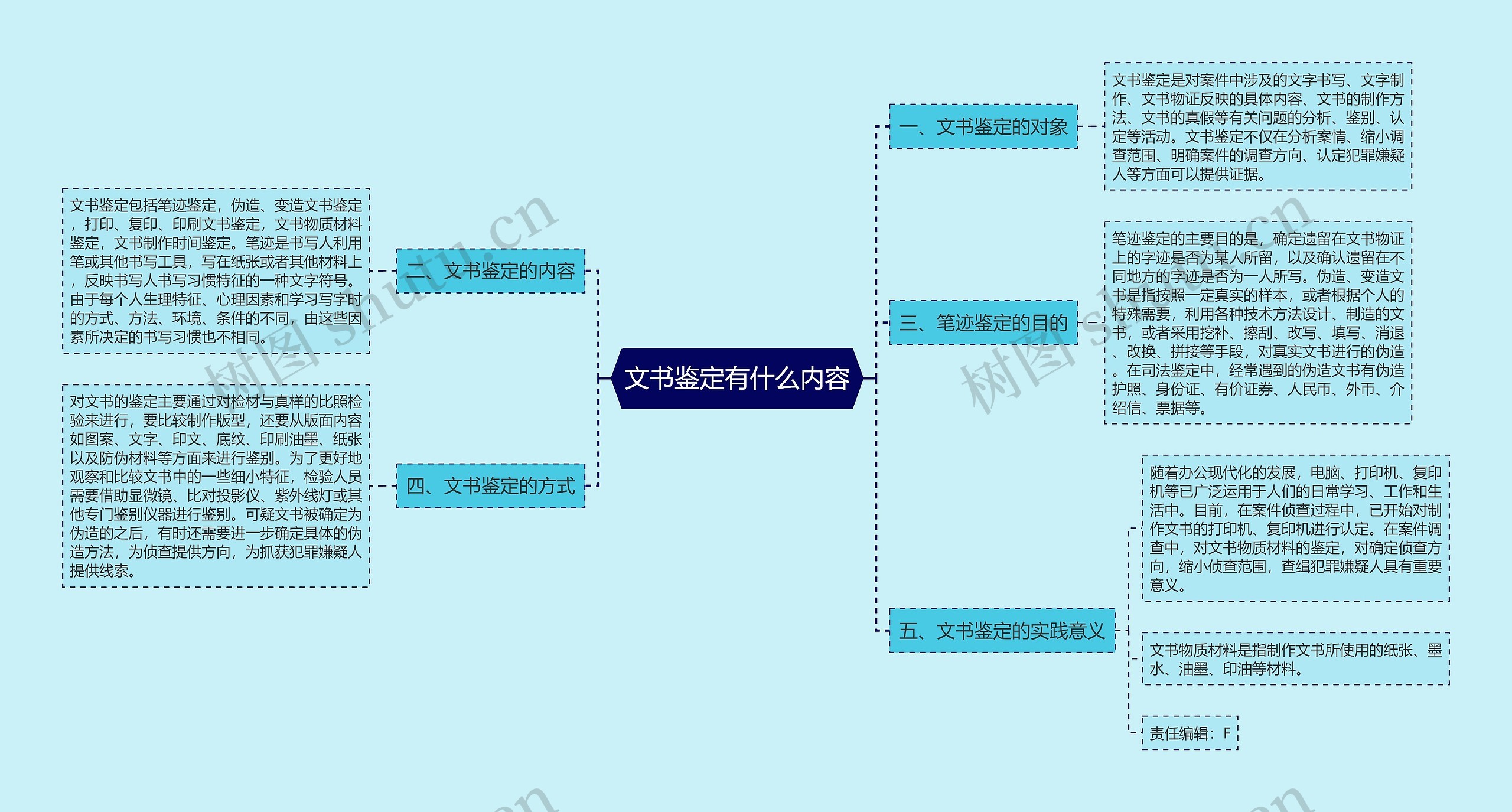 文书鉴定有什么内容思维导图