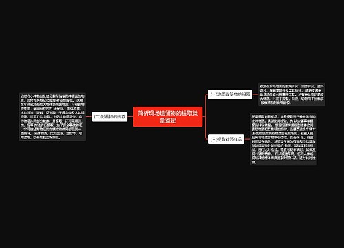 简析现场遗留物的提取微量鉴定