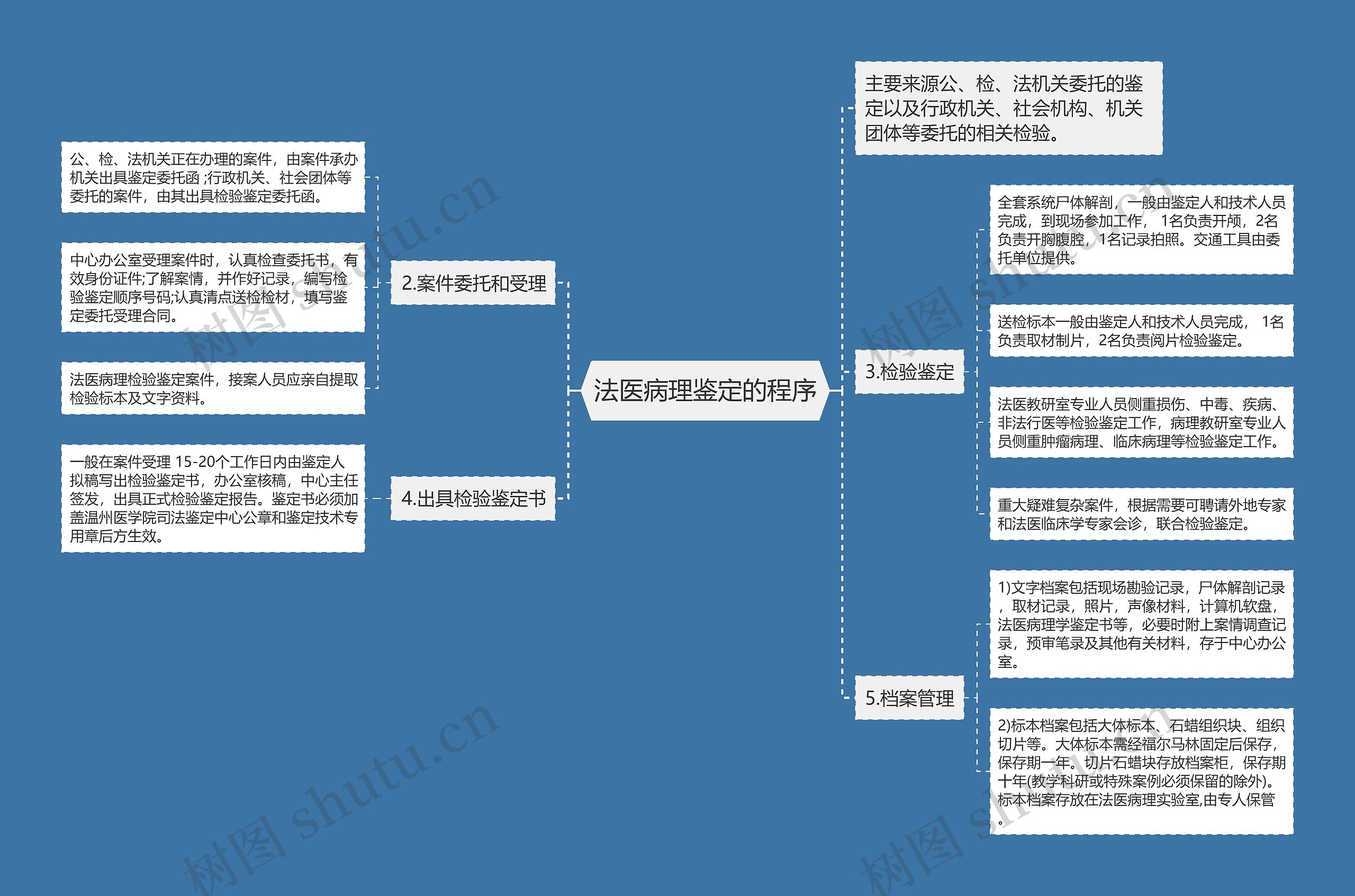 法医病理鉴定的程序思维导图