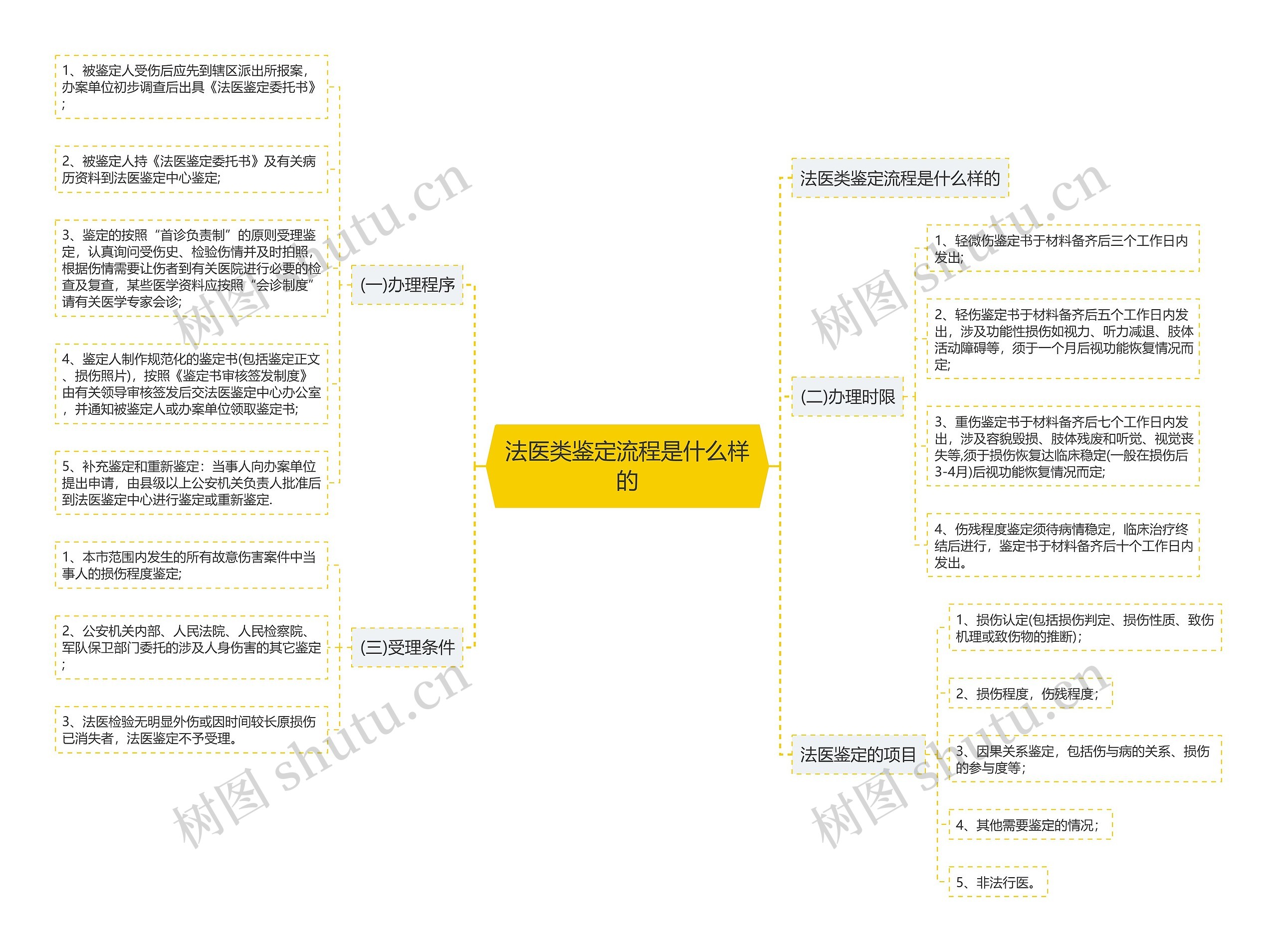 法医类鉴定流程是什么样的思维导图