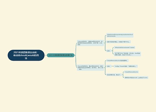 2021英语四级语法动词：助动词should,would的用法