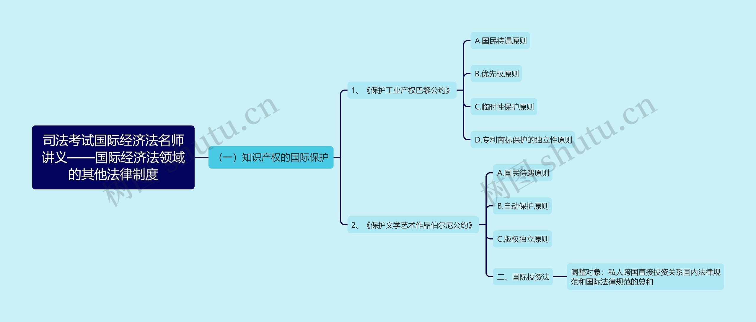 司法考试国际经济法名师讲义——国际经济法领域的其他法律制度思维导图