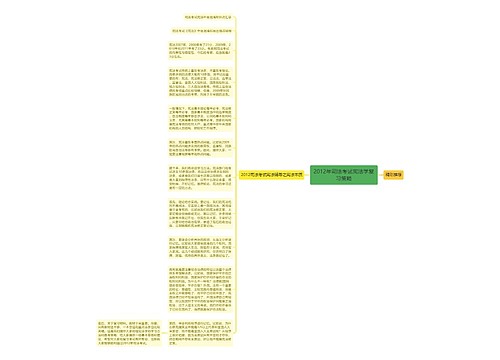 2012年司法考试宪法学复习策略