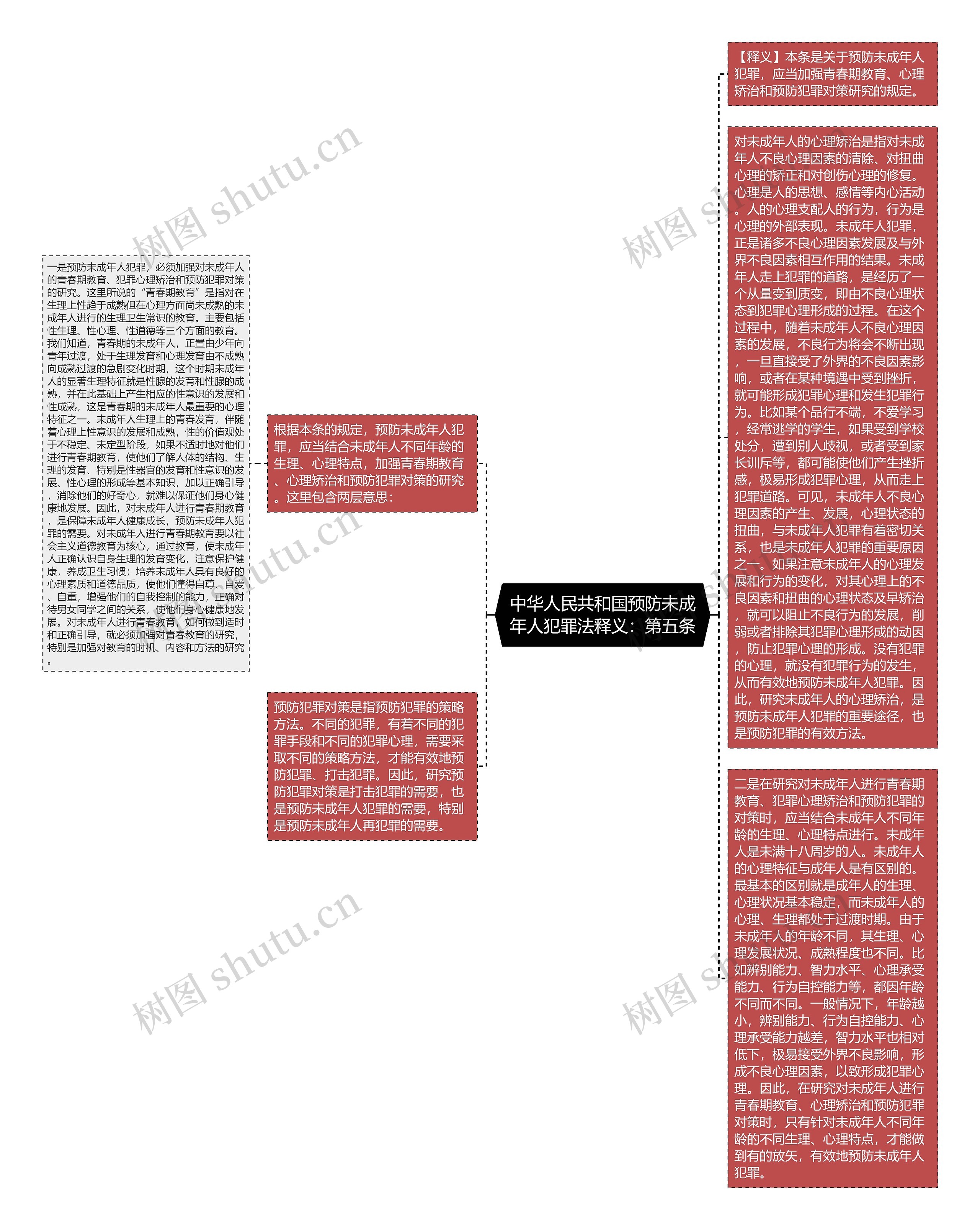 中华人民共和国预防未成年人犯罪法释义：第五条思维导图