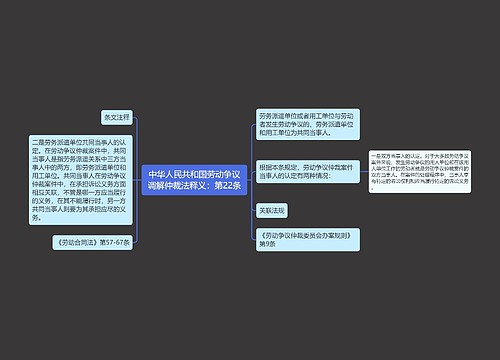 中华人民共和国劳动争议调解仲裁法释义：第22条