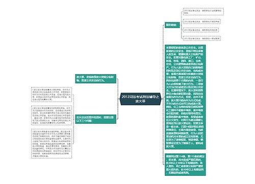 2012司法考试刑法辅导之放火罪