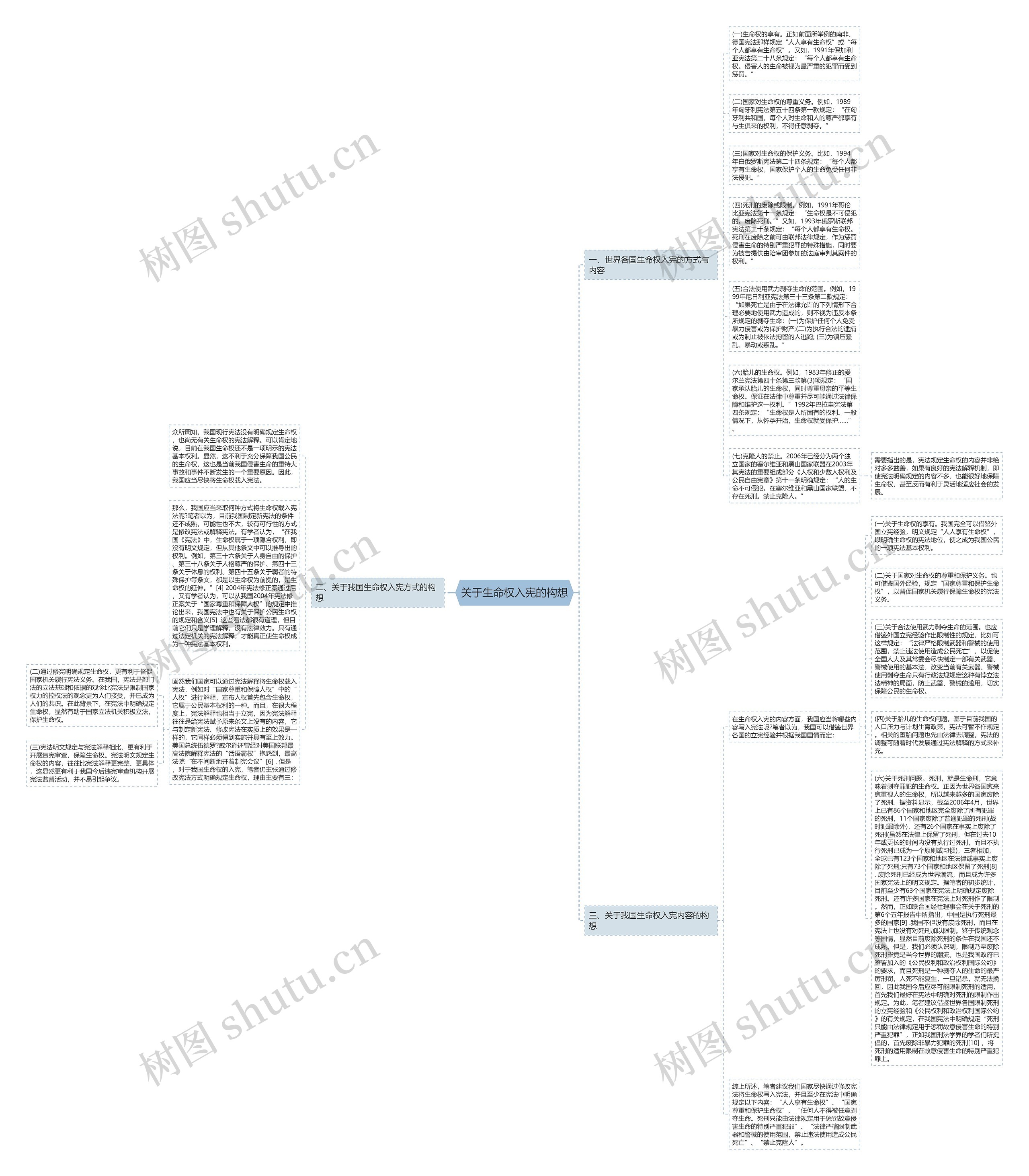关于生命权入宪的构想思维导图