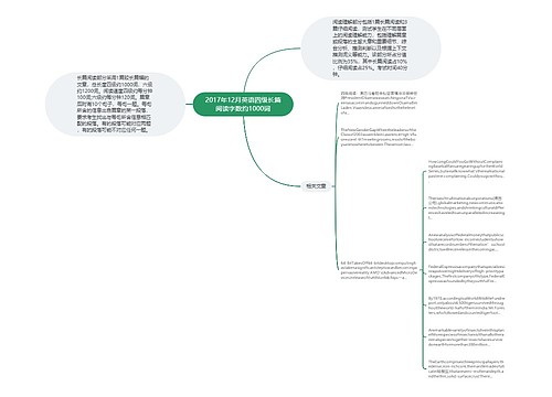 2017年12月英语四级长篇阅读字数约1000词