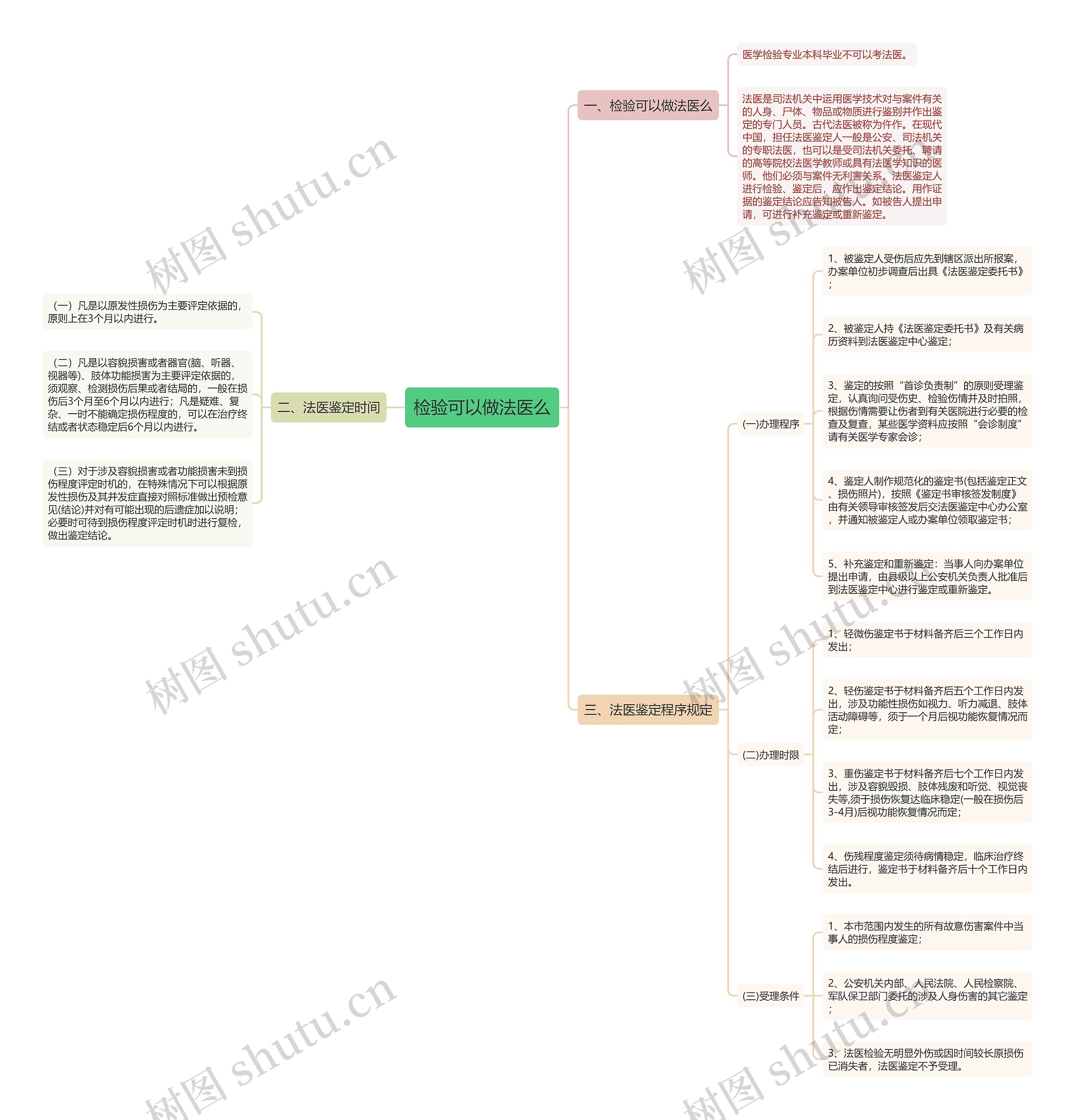 检验可以做法医么思维导图