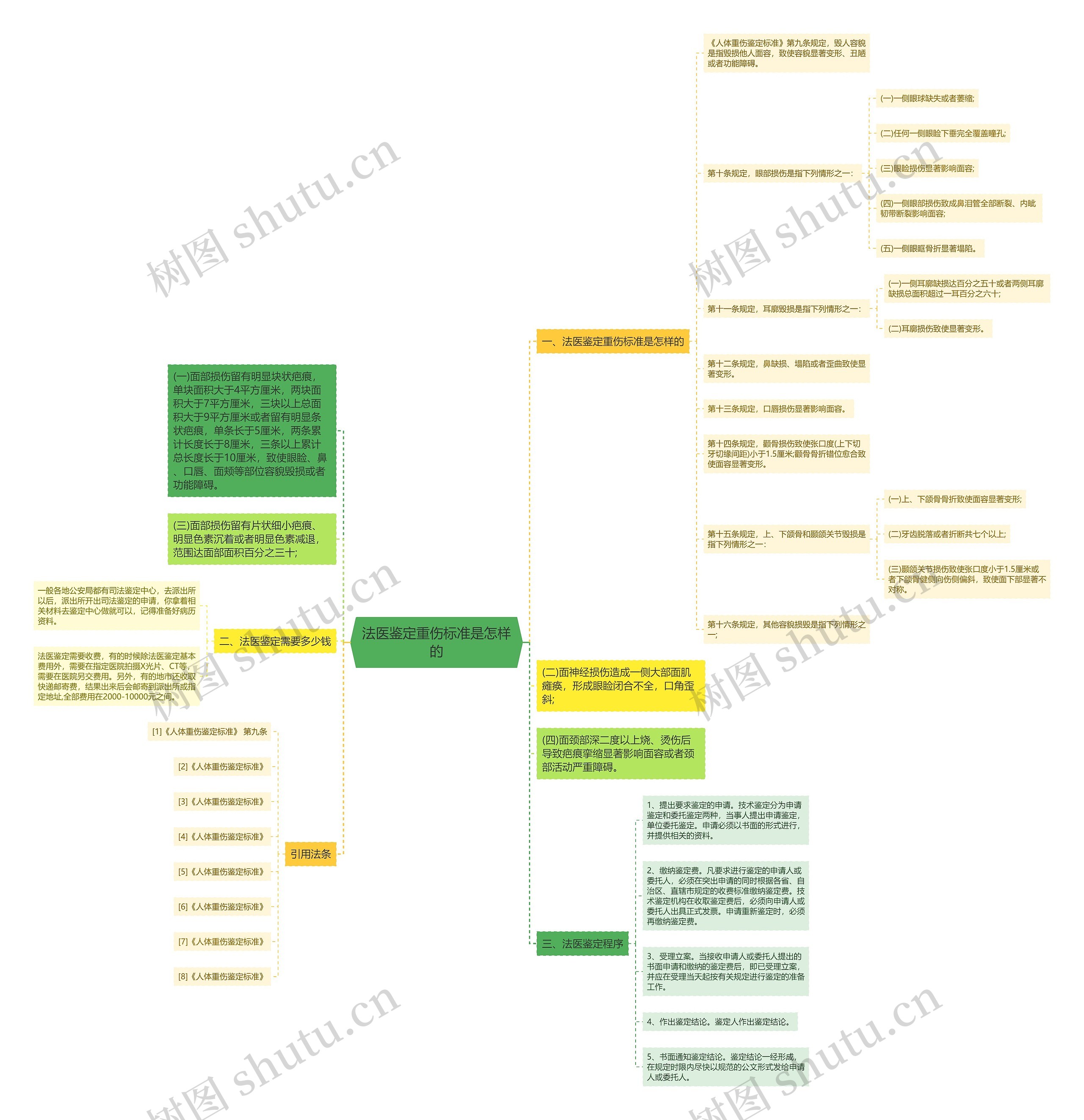 法医鉴定重伤标准是怎样的思维导图