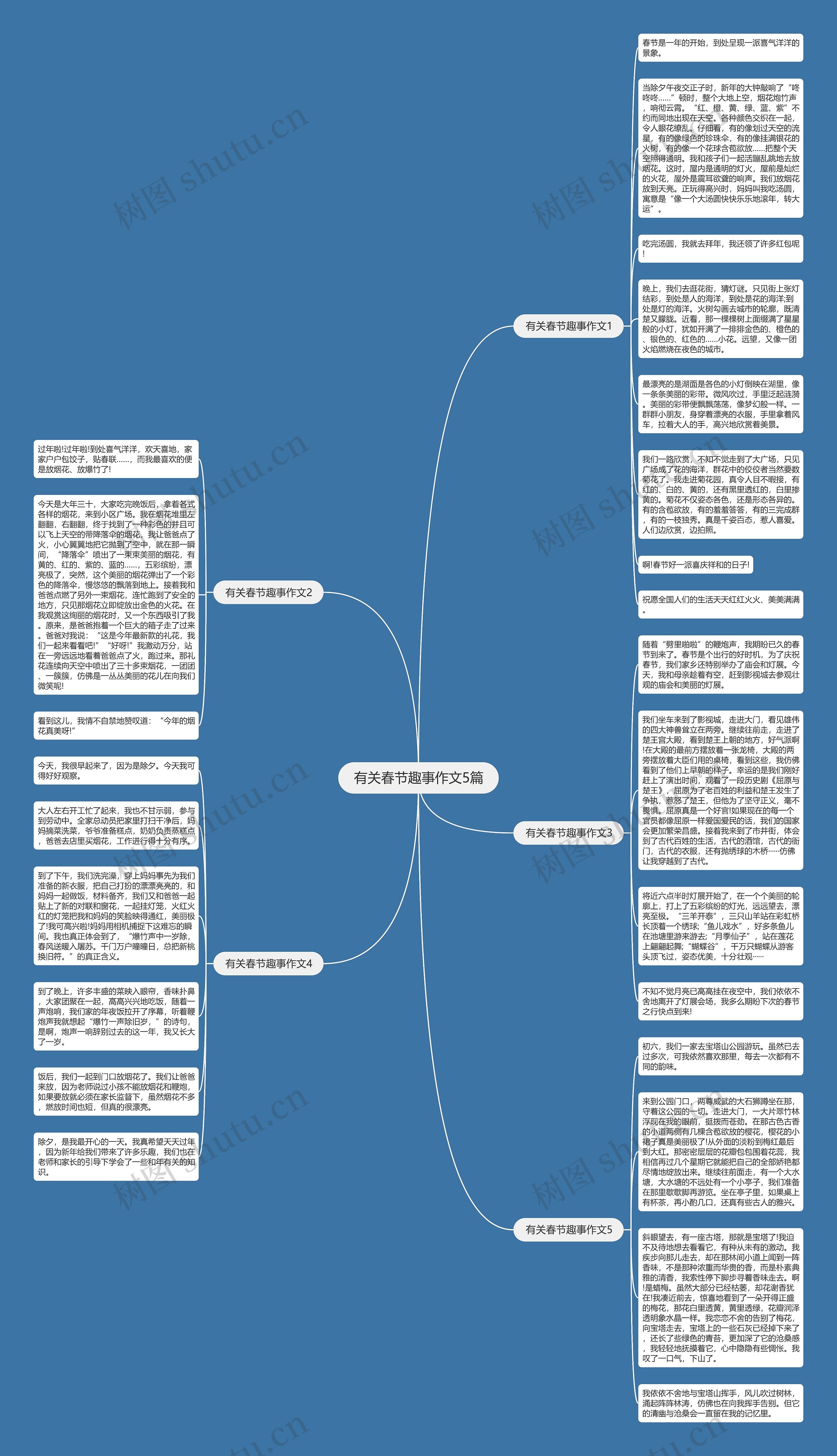 有关春节趣事作文5篇思维导图