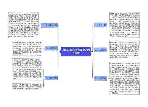 2013年司法考试要做对的六件事