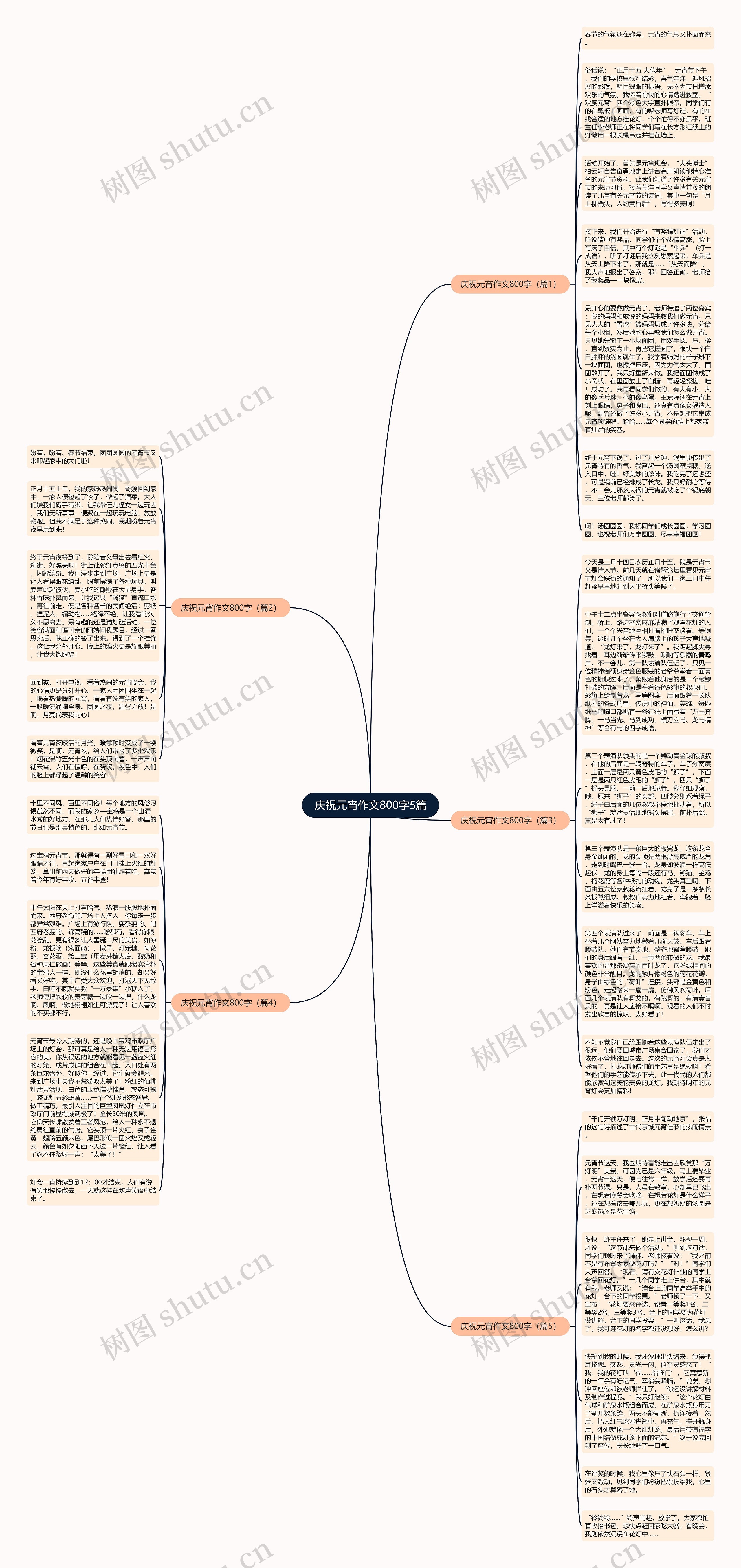 庆祝元宵作文800字5篇思维导图