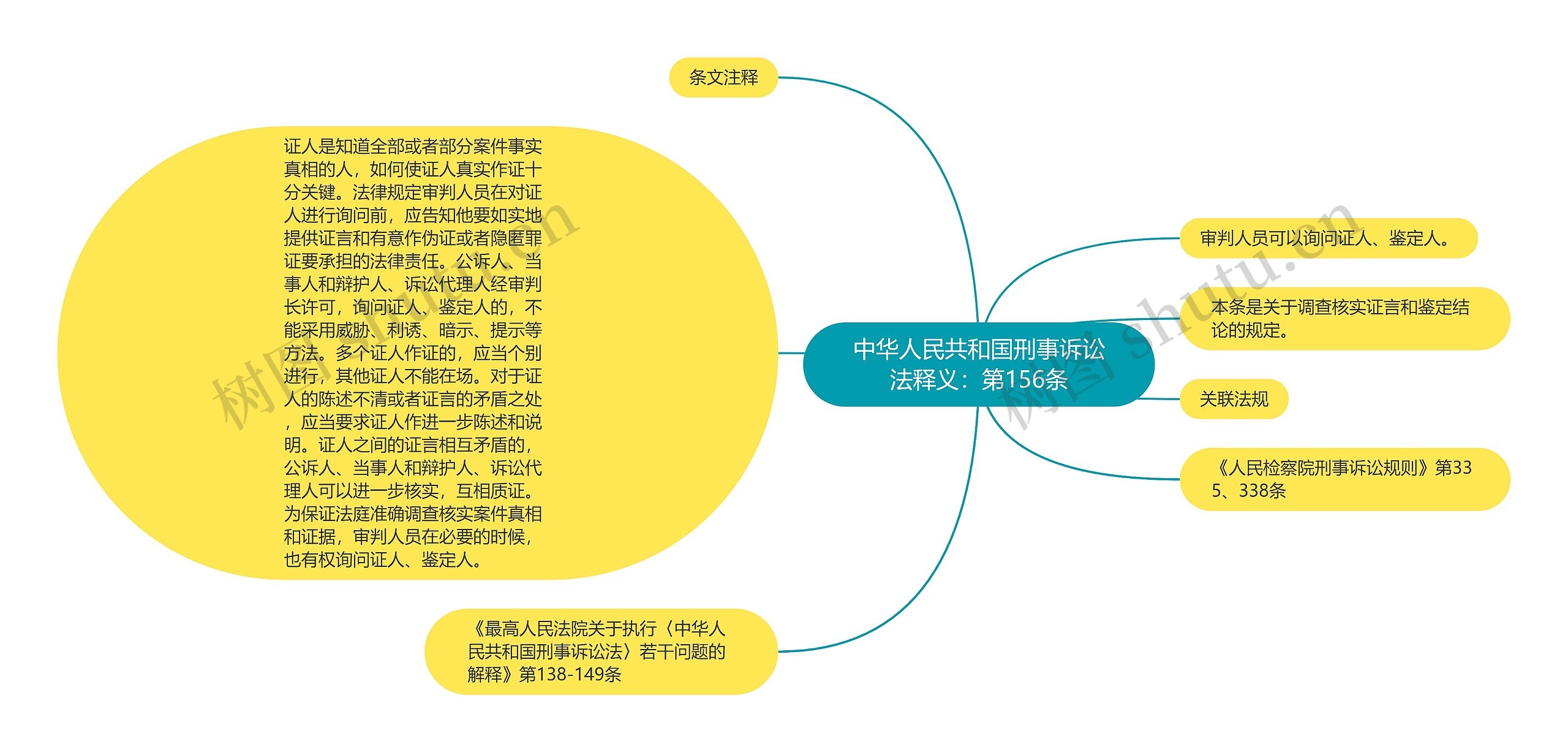 中华人民共和国刑事诉讼法释义：第156条思维导图