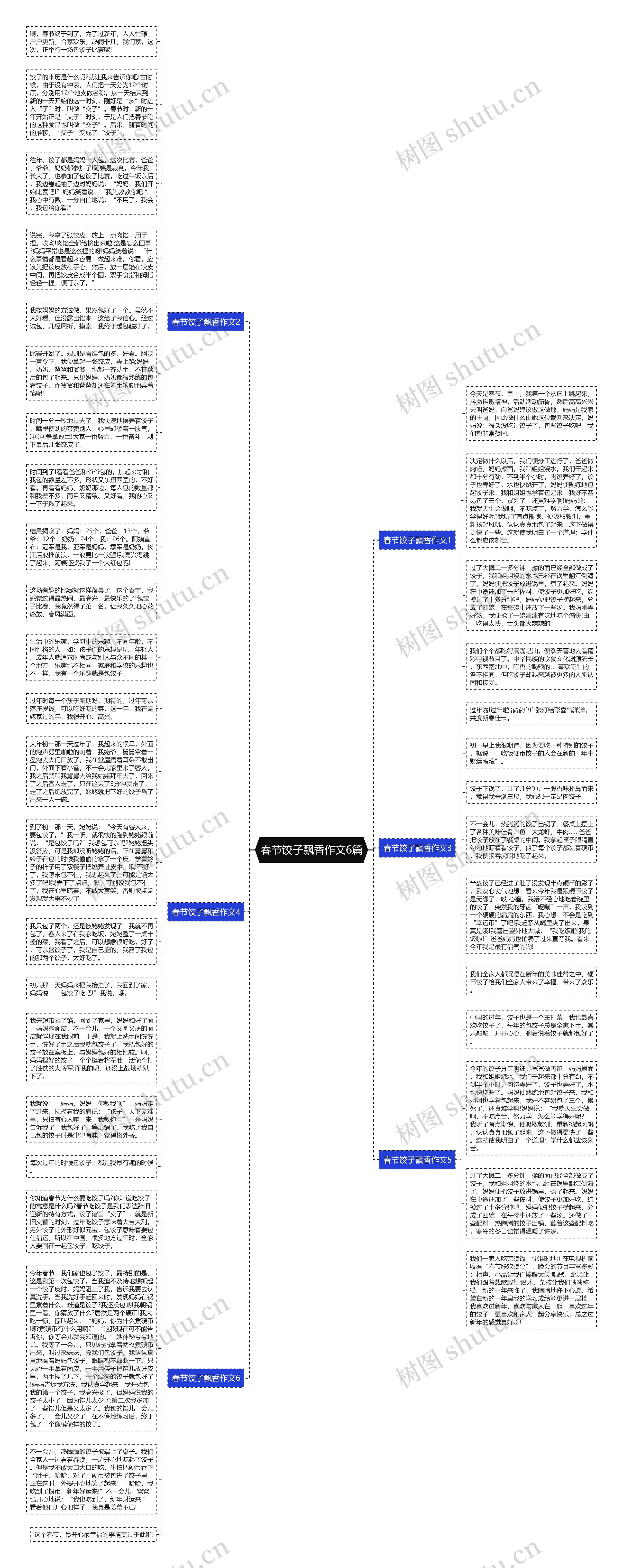 春节饺子飘香作文6篇思维导图