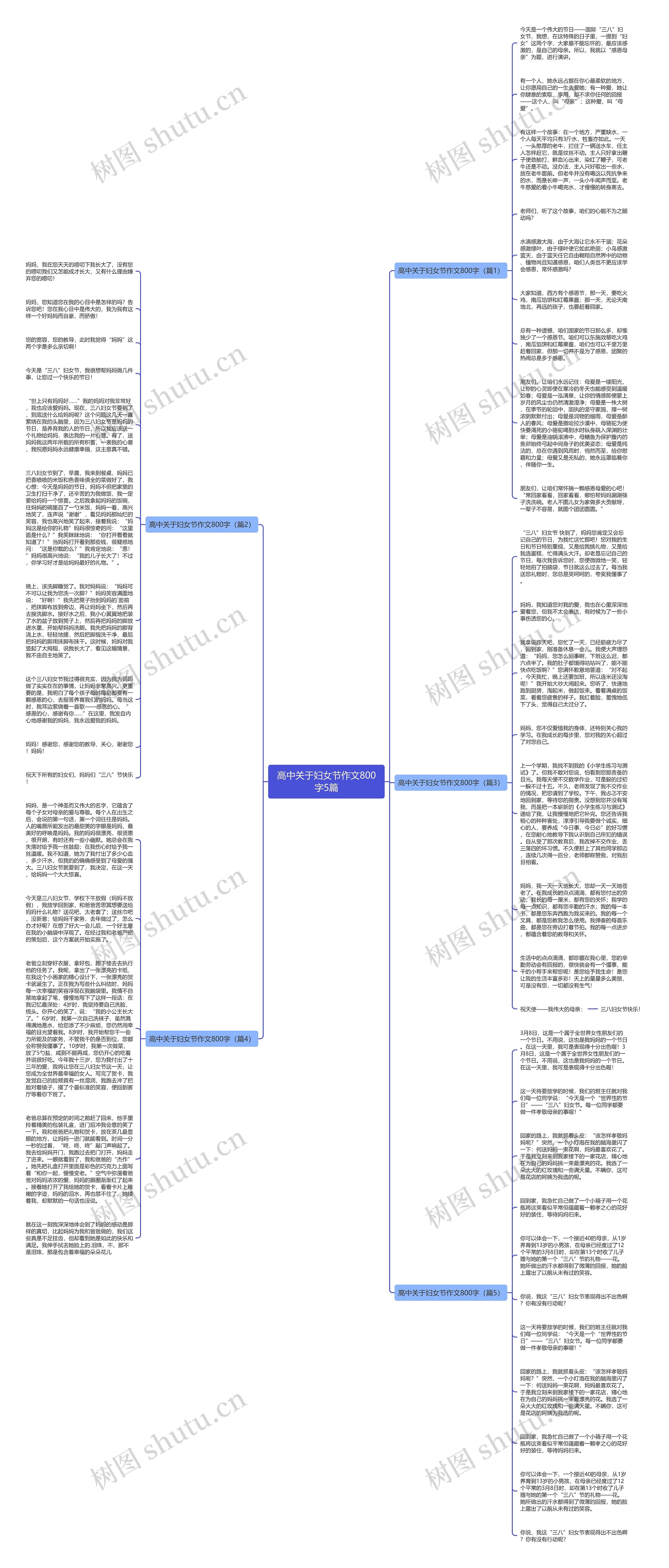 高中关于妇女节作文800字5篇思维导图