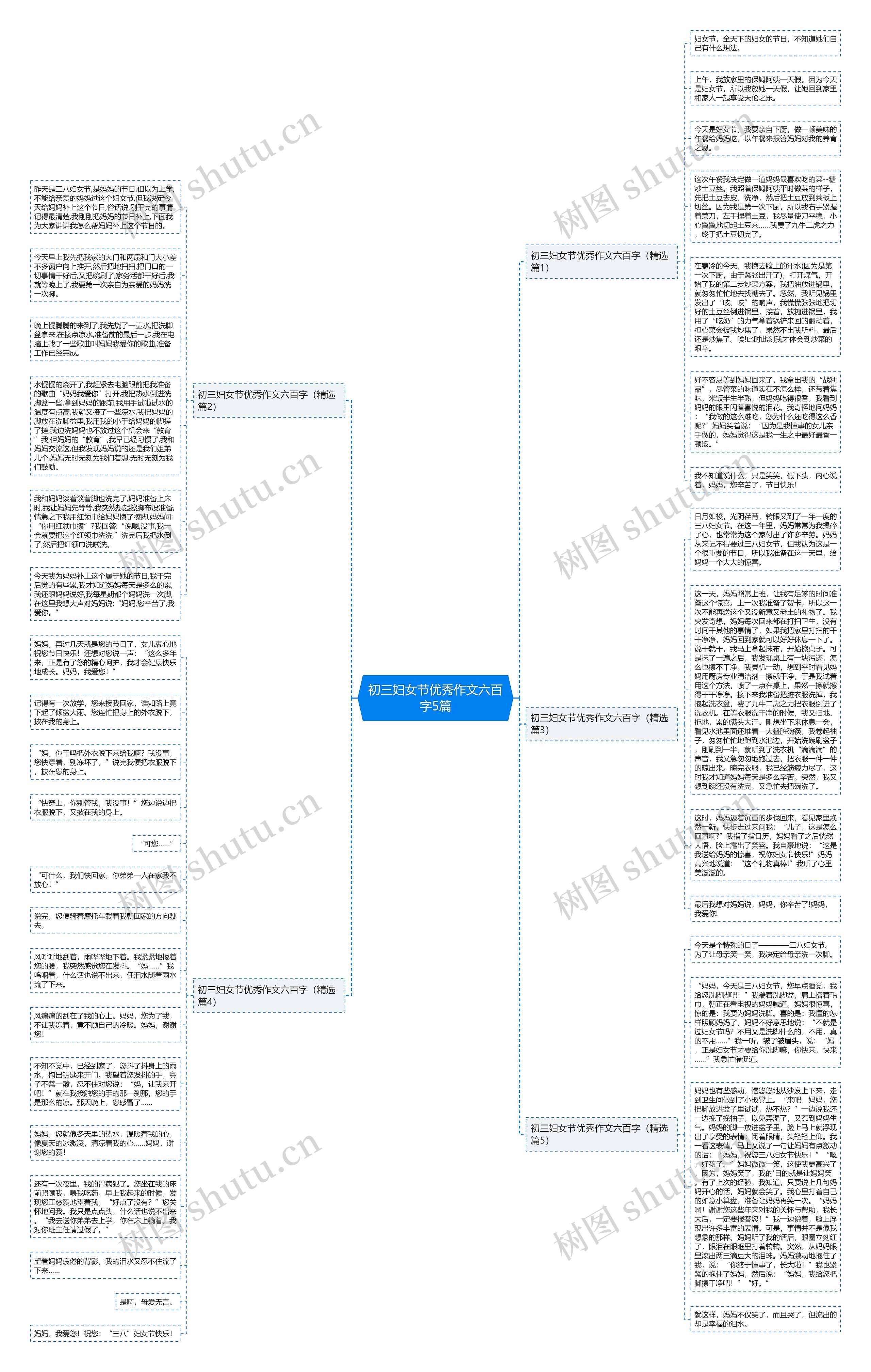 初三妇女节优秀作文六百字5篇思维导图