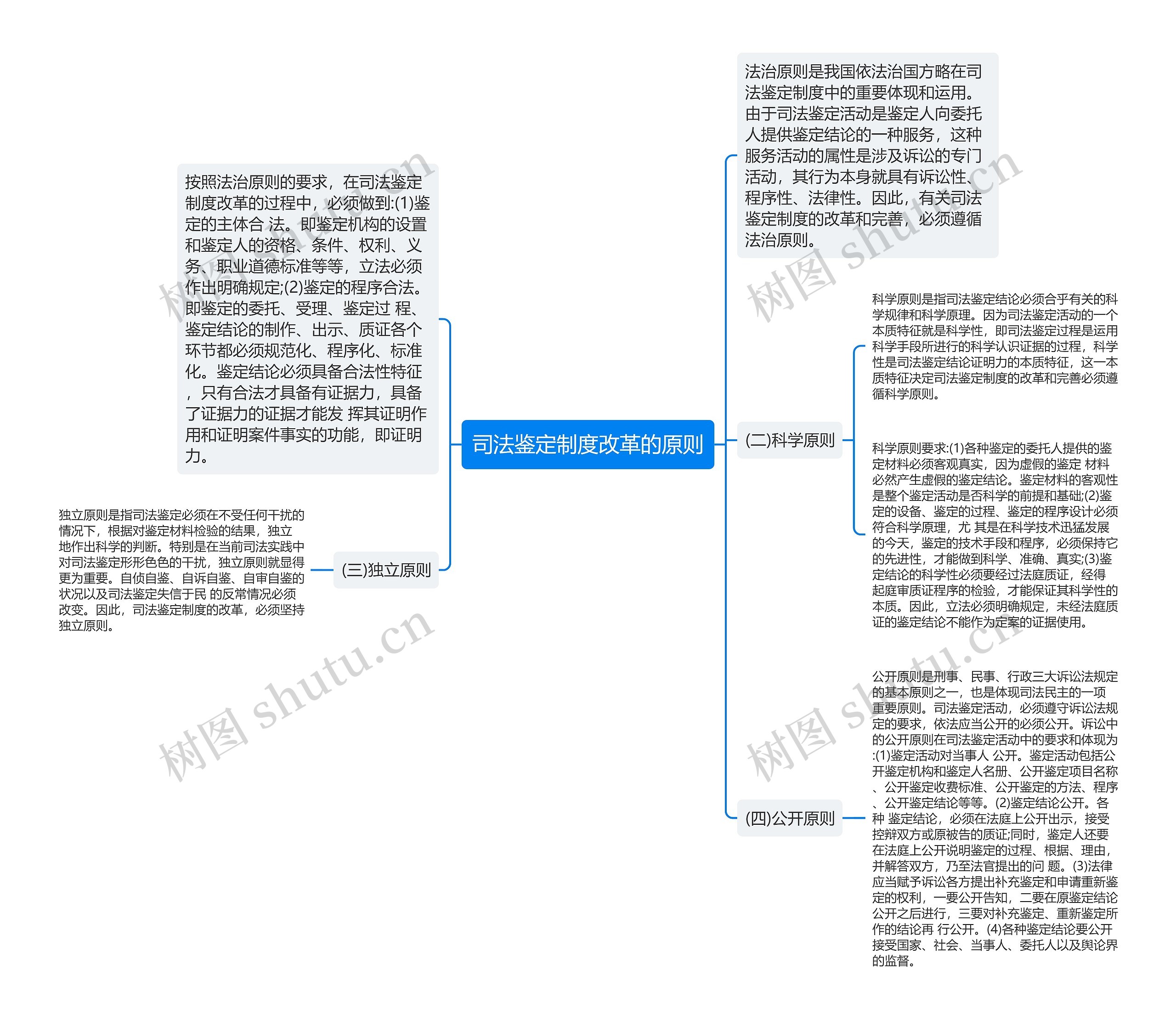 司法鉴定制度改革的原则思维导图