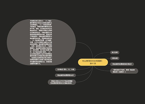 物业管理条例全程精解：第41条