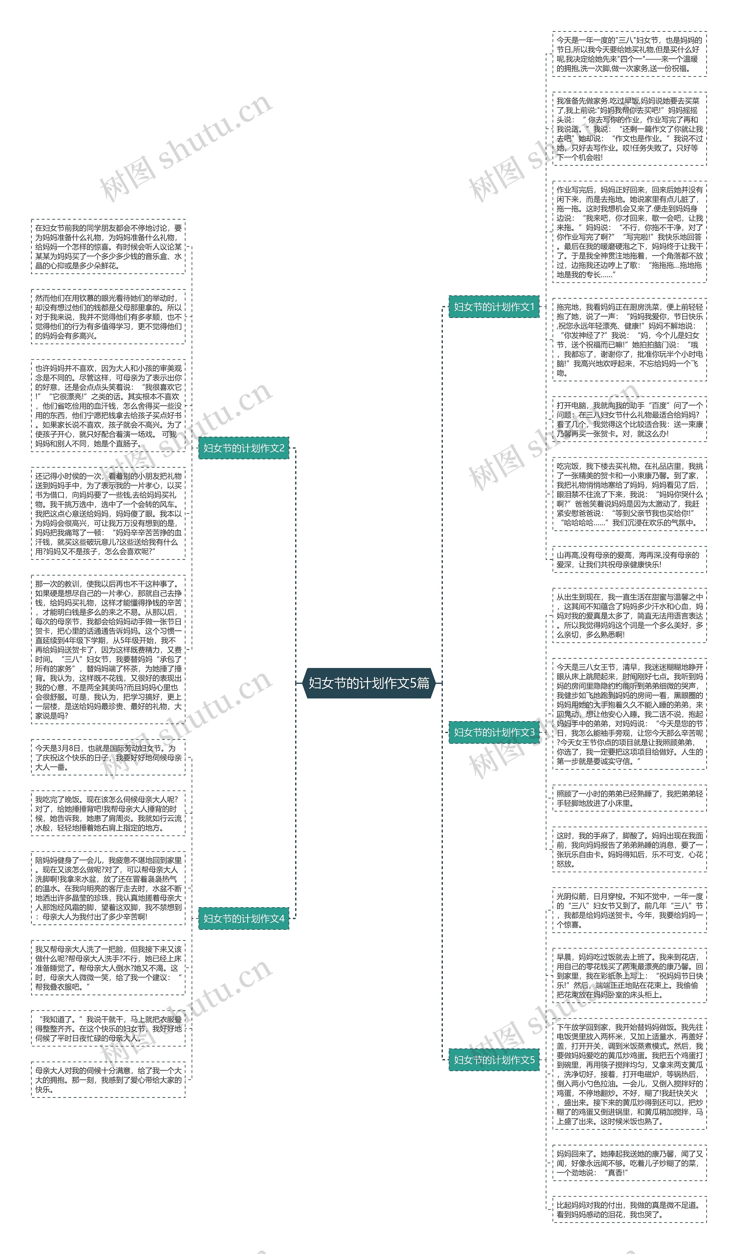 妇女节的计划作文5篇思维导图