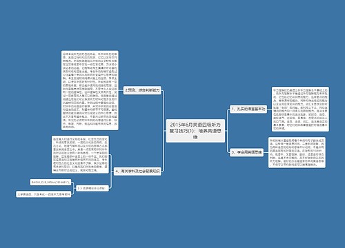 2015年6月英语四级听力复习技巧(1)：培养英语思维