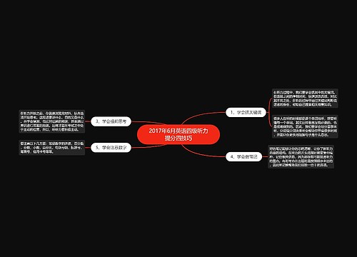 2017年6月英语四级听力提分四技巧