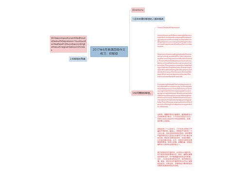 2017年6月英语四级作文练习：抑郁症