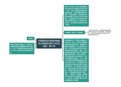 中国国际经济贸易仲裁委员会仲裁规则释义及适用指南：第47条