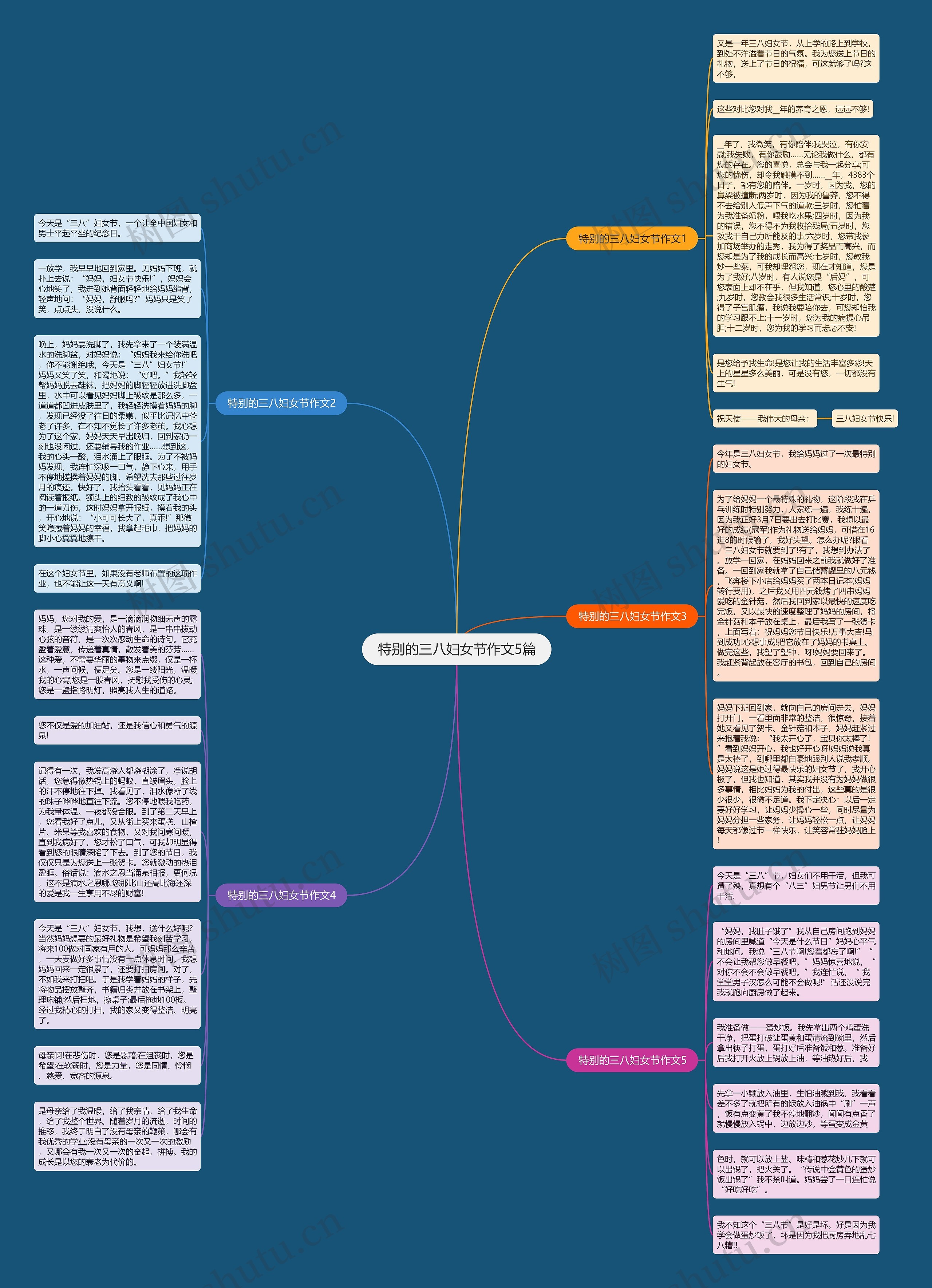 特别的三八妇女节作文5篇思维导图