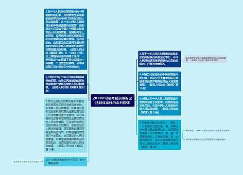 2011年司法考试刑事诉讼法特殊案件的审判管辖