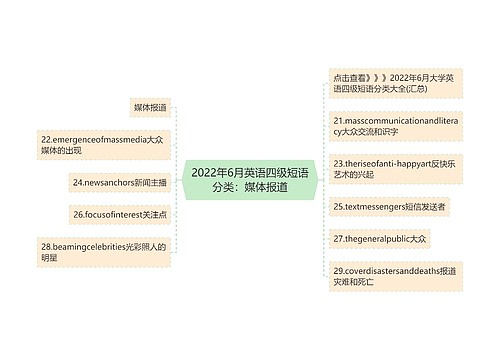 2022年6月英语四级短语分类：媒体报道