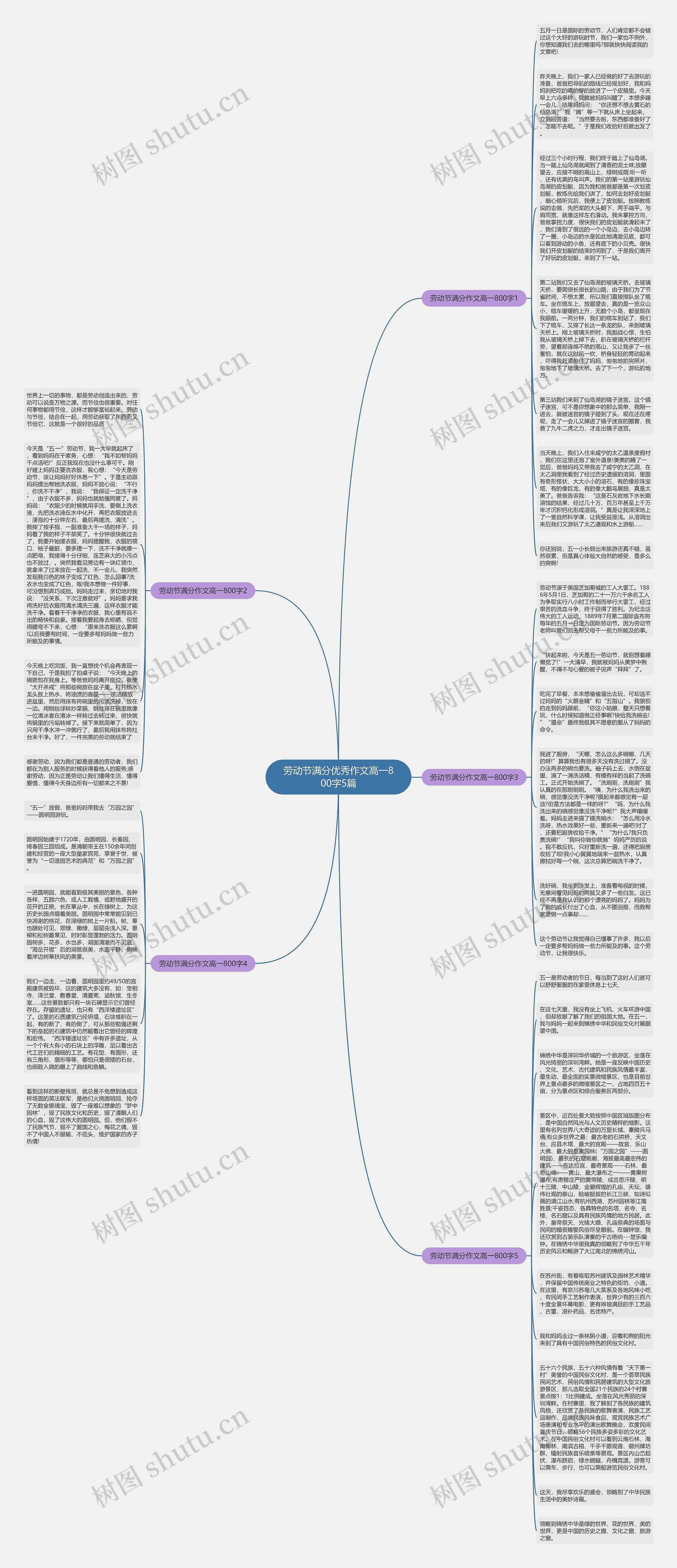 劳动节满分优秀作文高一800字5篇思维导图