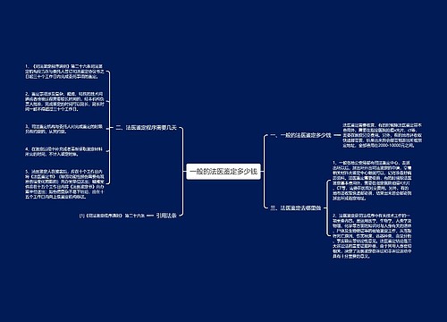 一般的法医鉴定多少钱