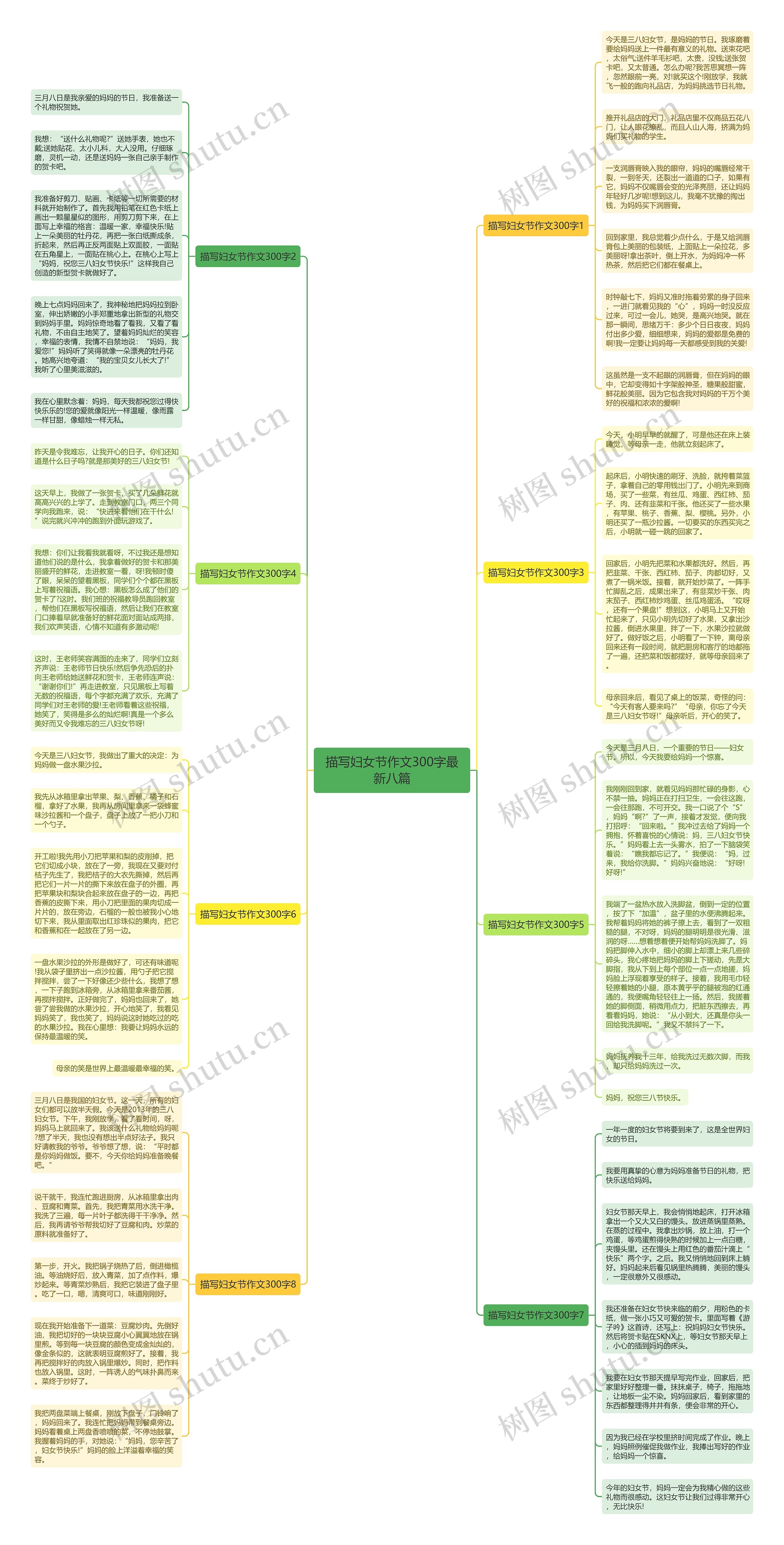 描写妇女节作文300字最新八篇思维导图