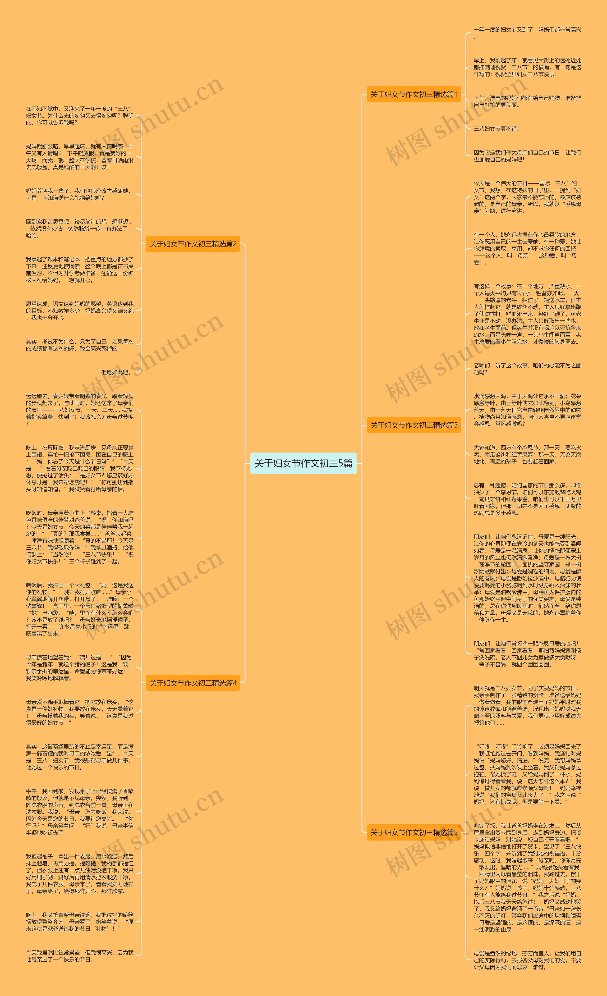 关于妇女节作文初三5篇思维导图