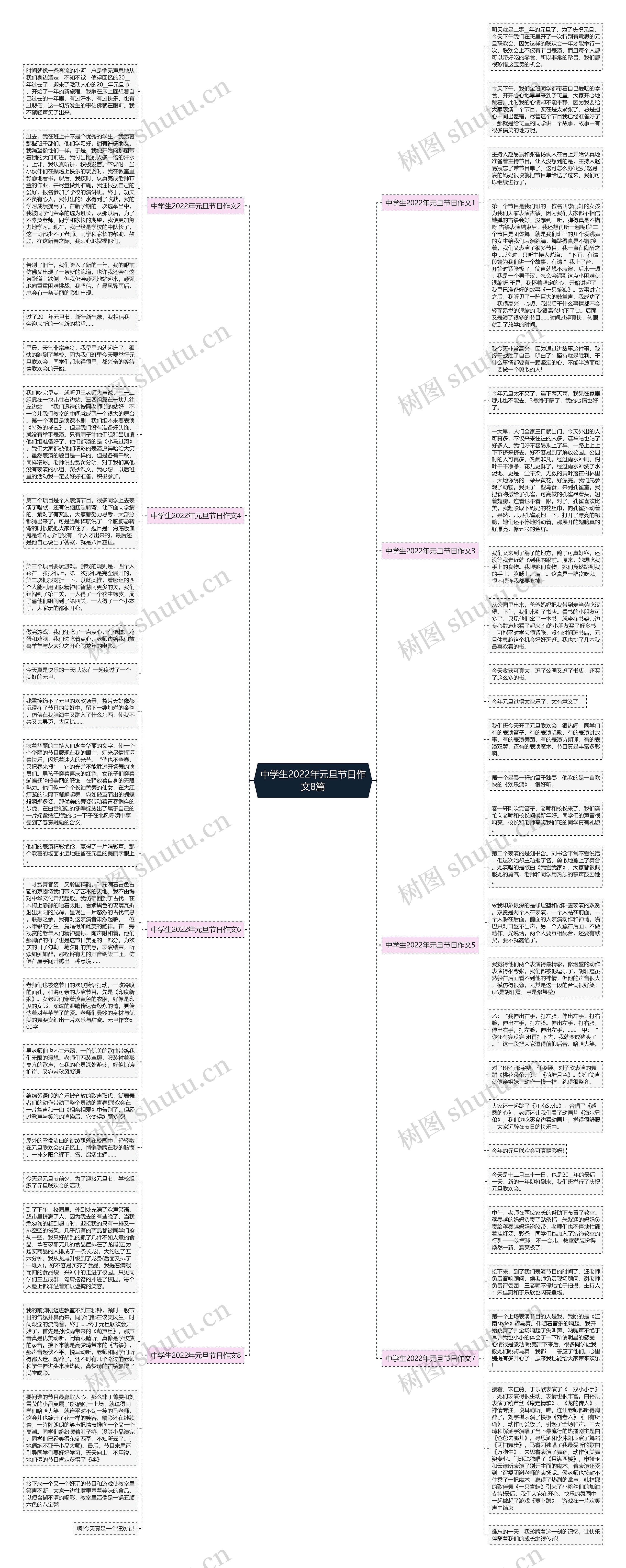 中学生2022年元旦节日作文8篇思维导图