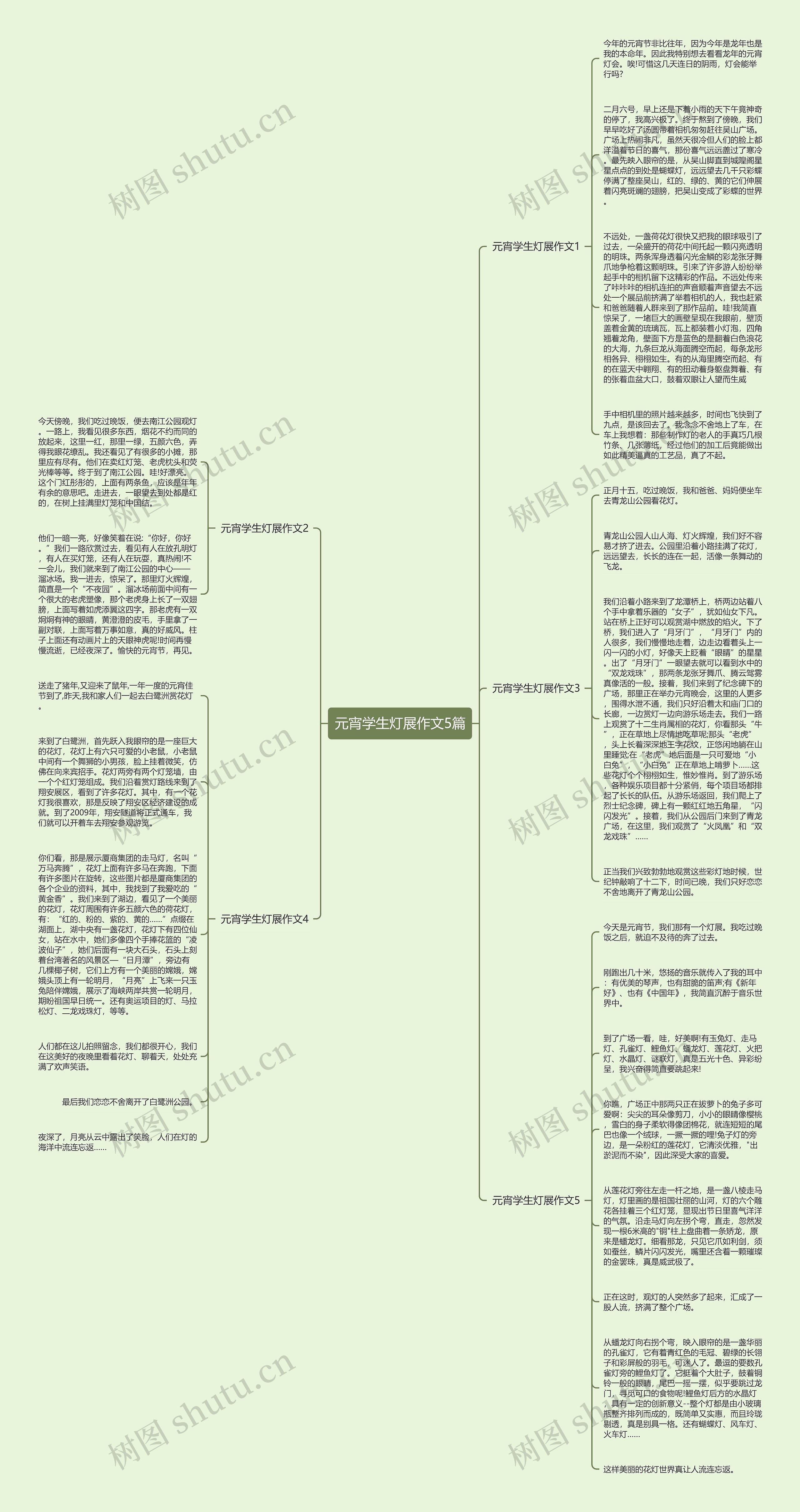 元宵学生灯展作文5篇思维导图