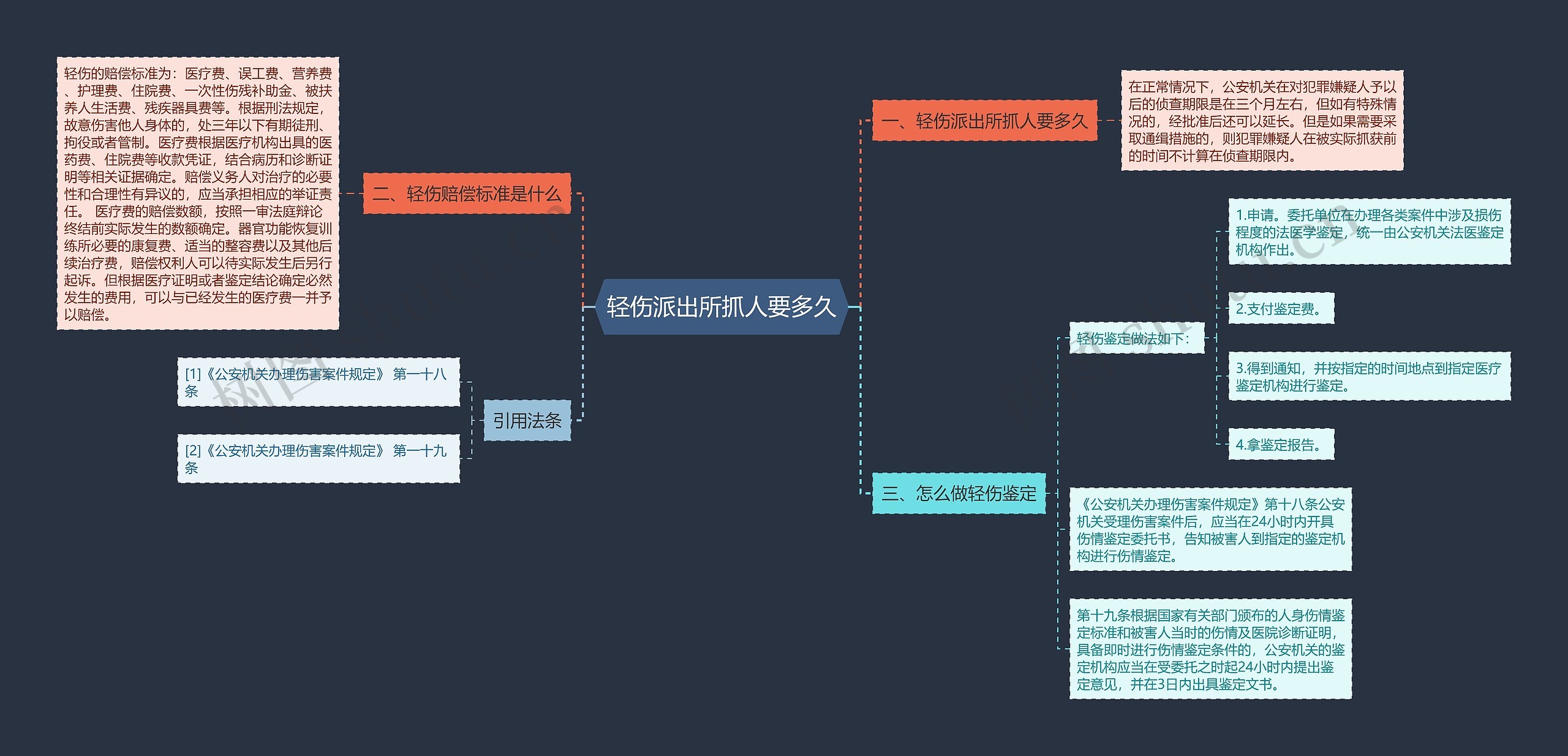 轻伤派出所抓人要多久思维导图