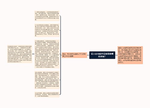 证人在出庭作证前需做哪些准备？