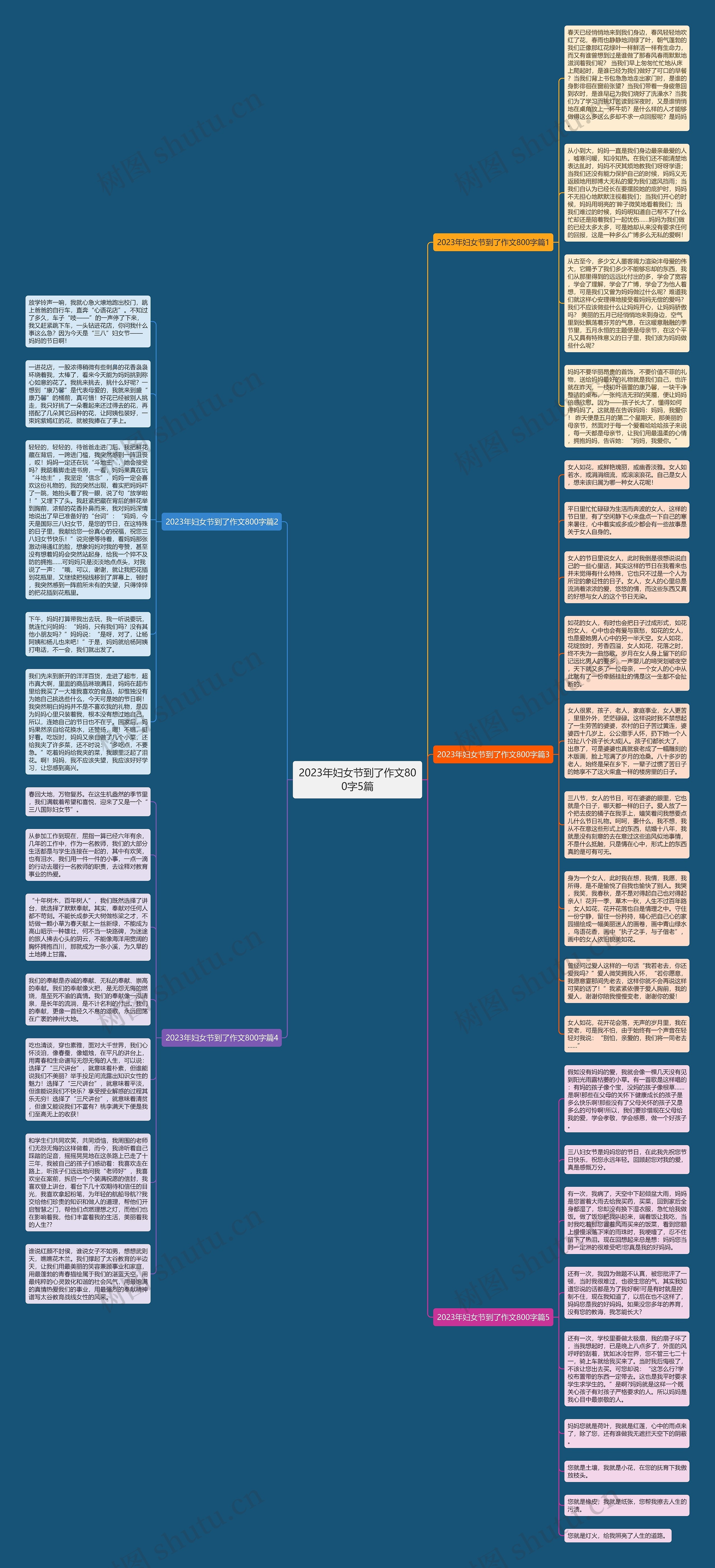 2023年妇女节到了作文800字5篇思维导图