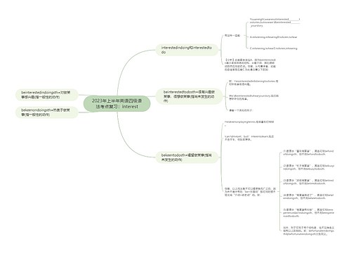 2023年上半年英语四级语法考点复习：interest