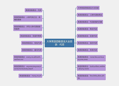 大学英语四级语法大全目录：代词