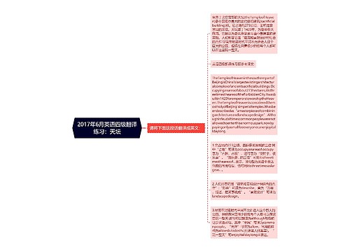 2017年6月英语四级翻译练习：天坛