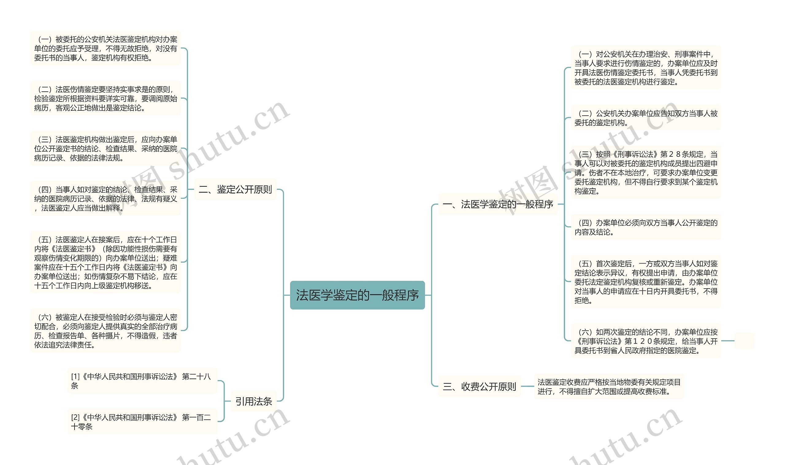 法医学鉴定的一般程序思维导图