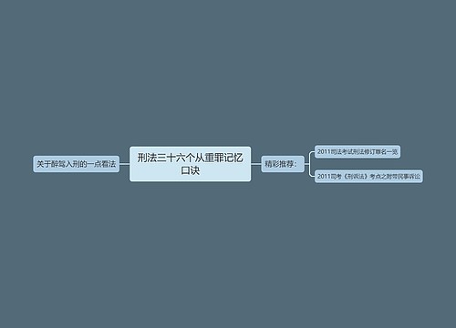 刑法三十六个从重罪记忆口诀